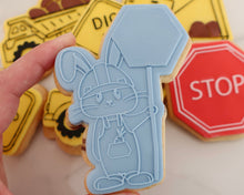 Load image into Gallery viewer, Bunny Construction Worker Embosser / Cutter - Made in the UK with Love from House of Toot Sweet - Just £6.50! Shop now at House of Toot Sweet
