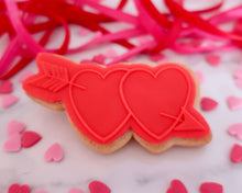 Load image into Gallery viewer, Double Heart With Arrow Embosser / Cutter - Made in the UK with Love from House of Toot Sweet - Just £5.50! Shop now at House of Toot Sweet