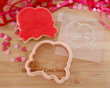 Load image into Gallery viewer, I Love You With Banner Embosser / Cutter - Made in the UK with Love from House of Toot Sweet - Just £6! Shop now at House of Toot Sweet