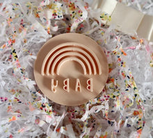 Load image into Gallery viewer, Rainbow Baby with or without font Stamp - Made in the UK with Love from House of Toot Sweet - Just £5! Shop now at House of Toot Sweet