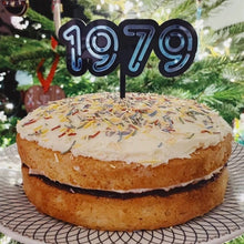 Load image into Gallery viewer, 80s Neon lights Personalised Year/ Name Cake topper - Made in the UK with Love from House of Toot Sweet - Just £10! Shop now at House of Toot Sweet