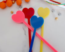 Load image into Gallery viewer, Love hearts Drink Stirrers - Made in the UK with Love from House of Toot Sweet - Just £5! Shop now at House of Toot Sweet