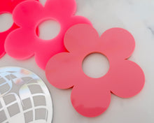 Load image into Gallery viewer, Daisy Flower Drink Coasters 2 Pack - Made in the UK with Love from House of Toot Sweet - Just £9.50! Shop now at House of Toot Sweet