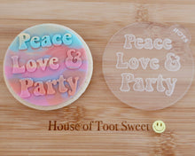 Load image into Gallery viewer, Peace Love & Party Embosser - Made in the UK with Love from House of Toot Sweet - Just £6! Shop now at House of Toot Sweet