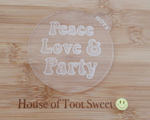 Load image into Gallery viewer, Peace Love & Party Embosser - Made in the UK with Love from House of Toot Sweet - Just £6! Shop now at House of Toot Sweet