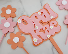 Load image into Gallery viewer, Groovy Retro Hippie Flower Power Personalised Name Cake Topper - Made in the UK with Love from House of Toot Sweet - Just £13! Shop now at House of Toot Sweet