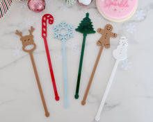 Load image into Gallery viewer, Christmas Decorations Drink Stirrer Set - Made in the UK with Love from House of Toot Sweet - Just £7! Shop now at House of Toot Sweet