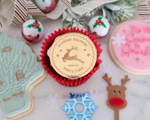 Load image into Gallery viewer, Express Delivery North Pole Mirror Cupcake Disc Toppers / Gift Tag - Made in the UK with Love  from House of Toot Sweet - Just £4.50! Shop now at House of Toot Sweet