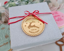 Load image into Gallery viewer, Express Delivery North Pole Mirror Cupcake Disc Toppers / Gift Tag - Made in the UK with Love  from House of Toot Sweet - Just £4.50! Shop now at House of Toot Sweet