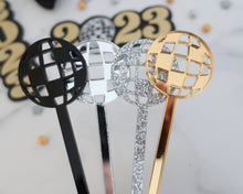 Load image into Gallery viewer, Mirrorball / Disco Ball Cocktail Drink Stirrers Set - Made in the UK with Love from House of Toot Sweet - Just £5.50! Shop now at House of Toot Sweet