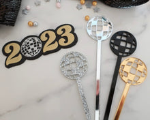 Load image into Gallery viewer, Mirrorball / Disco Ball Cocktail Drink Stirrers Set - Made in the UK with Love from House of Toot Sweet - Just £5.50! Shop now at House of Toot Sweet