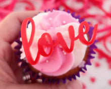 Load image into Gallery viewer, Love - Cupcake Toppers/ Charms - Made in the UK with Love  from House of Toot Sweet - Just £1.10! Shop now at House of Toot Sweet