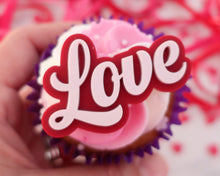 Load image into Gallery viewer, Valentine Cupcake Toppers/ Charms - Made in the UK with Love  from House of Toot Sweet - Just £1.50! Shop now at House of Toot Sweet