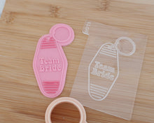 Load image into Gallery viewer, Team Bride - Retro Motel Key Ring Embosser / Cutter - Made in the UK with Love from House of Toot Sweet - Just £6.50! Shop now at House of Toot Sweet