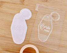Load image into Gallery viewer, Bride Tribe - Retro Motel Key Ring Embosser / Cutter - Made in the UK with Love from House of Toot Sweet - Just £6.50! Shop now at House of Toot Sweet