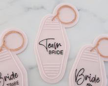 Load image into Gallery viewer, Team Bride - Retro Motel Key Ring Embosser / Cutter - Made in the UK with Love from House of Toot Sweet - Just £6.50! Shop now at House of Toot Sweet