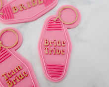 Load image into Gallery viewer, Bride Tribe - Retro Motel Key Ring Embosser / Cutter - Made in the UK with Love from House of Toot Sweet - Just £6.50! Shop now at House of Toot Sweet