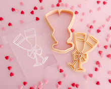 Load image into Gallery viewer, Champagne Glasses with Bow Embosser Embosser / Cutter - Made in the UK with Love from House of Toot Sweet - Just £6! Shop now at House of Toot Sweet