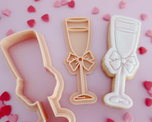 Load image into Gallery viewer, Champagne Glass with Bow Stamp / Cutter - Made in the UK with Love from House of Toot Sweet - Just £5! Shop now at House of Toot Sweet