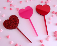 Load image into Gallery viewer, Love Heart - Cupcake Toppers or Charms - Made in the UK with Love  from House of Toot Sweet - Just £3.50! Shop now at House of Toot Sweet