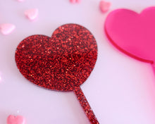 Load image into Gallery viewer, Love Heart - Cupcake Toppers or Charms - Made in the UK with Love  from House of Toot Sweet - Just £3.50! Shop now at House of Toot Sweet