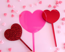 Load image into Gallery viewer, Love Heart - Cupcake Toppers or Charms - Made in the UK with Love  from House of Toot Sweet - Just £3.50! Shop now at House of Toot Sweet