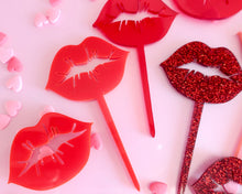 Load image into Gallery viewer, Lips - Cupcake Toppers or Charm - Made in the UK with Love  from House of Toot Sweet - Just £3.50! Shop now at House of Toot Sweet