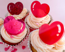 Load image into Gallery viewer, Balloon Hearts - Cupcake Charms - Made in the UK with Love  from House of Toot Sweet - Just £3.50! Shop now at House of Toot Sweet