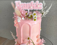 Load image into Gallery viewer, Groovy Retro Hippie Flower Power Personalised Name Cake Topper - Made in the UK with Love from House of Toot Sweet - Just £13! Shop now at House of Toot Sweet