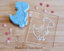 Load image into Gallery viewer, Cute T rex Embosser / Cutter - Made in the UK with Love from House of Toot Sweet - Just £6! Shop now at House of Toot Sweet