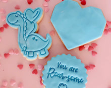 Load image into Gallery viewer, Cute Dinosaur with Balloon Stamp / Cutter - Made in the UK with Love from House of Toot Sweet - Just £5! Shop now at House of Toot Sweet