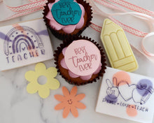 Load image into Gallery viewer, Apple Best Teacher Ever Engraved Mirror Cupcake Toppers - Made in the UK with Love  from House of Toot Sweet - Just £4.50! Shop now at House of Toot Sweet