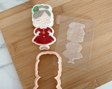 Load image into Gallery viewer, Mrs Santa Claus Fondant Embosser and Cutter

