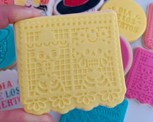 Load image into Gallery viewer, Day Of The Dead Buntiing Fondant Cookie Embosser / Cutter
