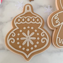 Load image into Gallery viewer, Gingerbread Bauble Cookie Cutter/ Embosser
