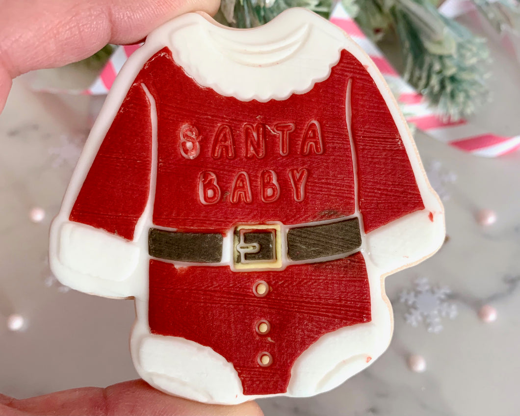 Santa Baby Onesie Fondant Embosser and Cutter
