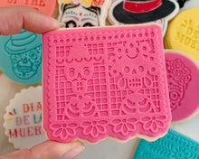 Load image into Gallery viewer, Day Of The Dead Buntiing Fondant Cookie Embosser / Cutter
