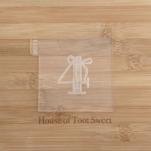 Load image into Gallery viewer, Number with Bow Fondant Cookie Embosser
