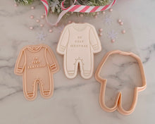 Load image into Gallery viewer, First Christmas Baby Onesie Fondant Stamp &amp; Cookie Cutter
