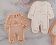 Load image into Gallery viewer, First Christmas Baby Onesie Fondant Stamp &amp; Cookie Cutter
