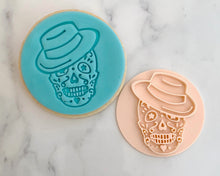 Load image into Gallery viewer, Male Sugar Skull - fondant cookie stamp
