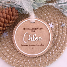 Load image into Gallery viewer, Personalised Special Delivery Santa Sack Tag, Stocking Tag
