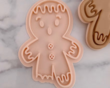 Load image into Gallery viewer, Oh Snap Gingerbread Man Fondant Stamp &amp; Cookie Cutter
