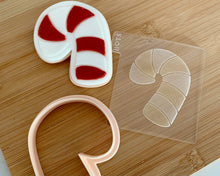 Load image into Gallery viewer, Christmas Candy Cane Fondant Embosser and Cutter
