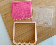 Load image into Gallery viewer, Day Of The Dead Buntiing Fondant Cookie Embosser / Cutter
