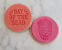 Load image into Gallery viewer, Female Sugar Skull - fondant cookie stamp
