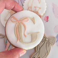 Load image into Gallery viewer, Alphabet A-Z with Bow Fondant Cookie Embosser
