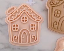 Load image into Gallery viewer, Gingerbread House Christmas Fondant Stamp &amp; Cookie Cutter
