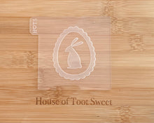 Load image into Gallery viewer, Bunny Egg Cameo Fondant Embosser and Cutter
