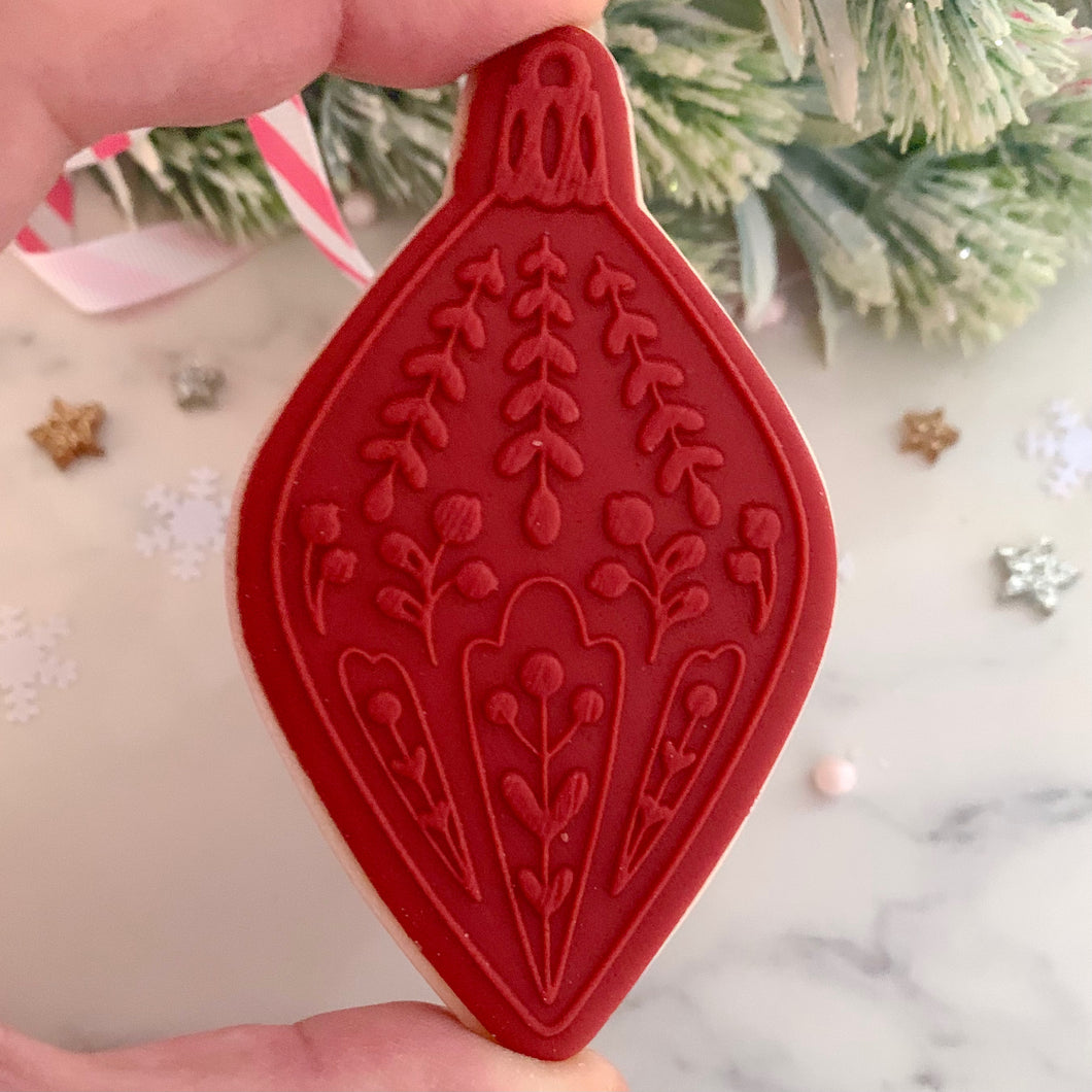 Skandi Drop Bauble Fondant Embosser/ Cutter